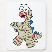 Een Cartoon Stegosaurus verkleedde zich als een mu Muismat (Voorkant)