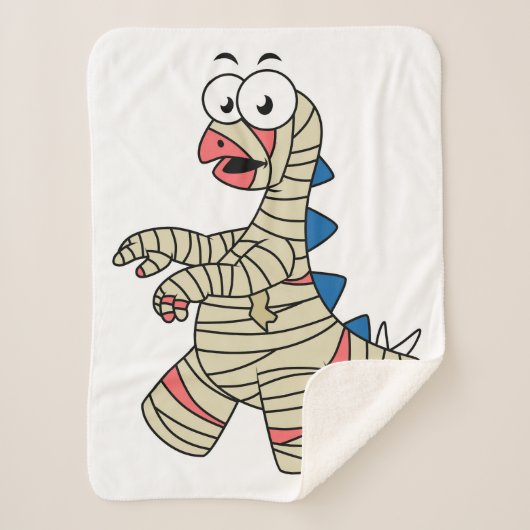 Een Cartoon Stegosaurus verkleedde zich als een mu Sherpa Deken (Voorkant)