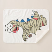 Een Cartoon Stegosaurus verkleedde zich als een mu Sherpa Deken (Voorkant (horizontaal))