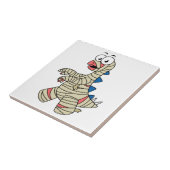 Een Cartoon Stegosaurus verkleedde zich als een mu Tegeltje (Zijkant)