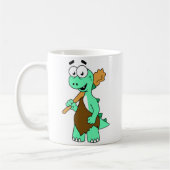 Een Cartoon Tyrannosaurus Rex Caveman. Koffiemok (Links)
