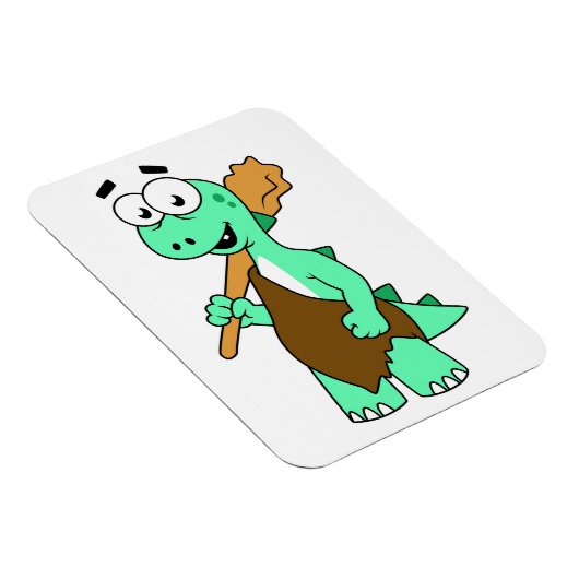 Een Cartoon Tyrannosaurus Rex Caveman. Magneet (Rechterzijde)
