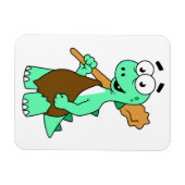 Een Cartoon Tyrannosaurus Rex Caveman. Magneet (Horizontaal)