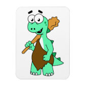 Een Cartoon Tyrannosaurus Rex Caveman. Magneet (Verticaal)