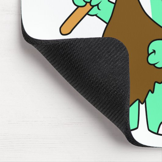 Een Cartoon Tyrannosaurus Rex Caveman. Muismat (Hoek)