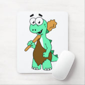 Een Cartoon Tyrannosaurus Rex Caveman. Muismat (Met muis)
