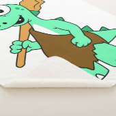 Een Cartoon Tyrannosaurus Rex Caveman. Sherpa Deken (3/4)