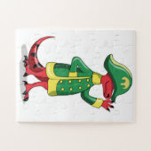 Een Cartoon Tyrannosaurus Rex verkleed als Napoleo Legpuzzel (Horizontaal)
