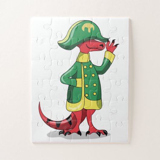 Een Cartoon Tyrannosaurus Rex verkleed als Napoleo Legpuzzel (Verticaal)