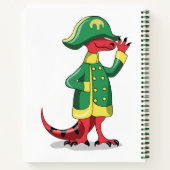 Een Cartoon Tyrannosaurus Rex verkleed als Napoleo Notitieboek (Achterkant)