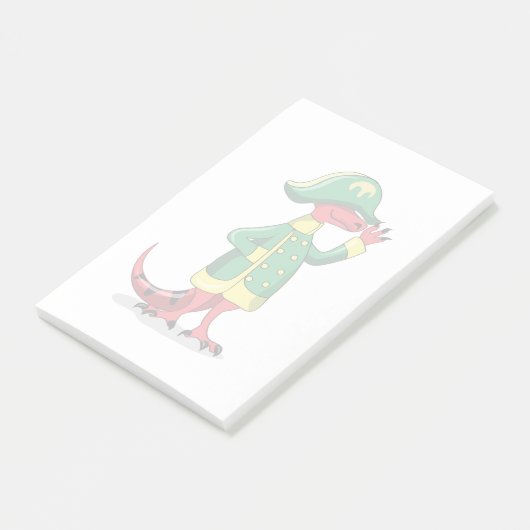 Een Cartoon Tyrannosaurus Rex verkleed als Napoleo Post-it® Notes (Schuin)