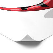 Een Cartoon Tyrannosaurus Rex verkleed als Napoleo Poster (Hoek)