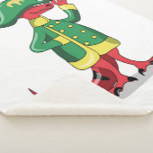 Een Cartoon Tyrannosaurus Rex verkleed als Napoleo Sherpa Deken (3/4)