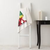 Een Cartoon Tyrannosaurus Rex verkleed als Napoleo Sherpa Deken (In situ)