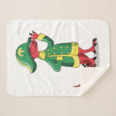 Een Cartoon Tyrannosaurus Rex verkleed als Napoleo Sherpa Deken (Voorkant (horizontaal))