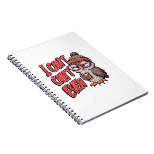 Een cartoon uil met een muts en een grote bril notitieboek (Rechterzijde)