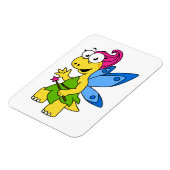 Een Cartoon van een Fairysaur dinosaurus. Magneet (Linkerzijde)