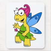 Een Cartoon van een Fairysaur dinosaurus. Muismat (Voorkant)