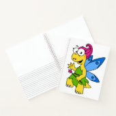 Een Cartoon van een Fairysaur dinosaurus. Notitieboek (Binnen)