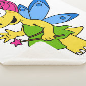 Een Cartoon van een Fairysaur dinosaurus. Sherpa Deken (3/4)