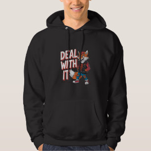 Een cartoon vos in een Harajuku punk stijl Hoodie