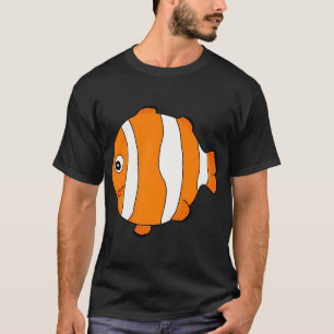Een cartoonachtige ronde clownvis kugli stijl IX T-shirt