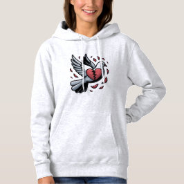 een cartoonduif met een gebroken hart, T-shirt