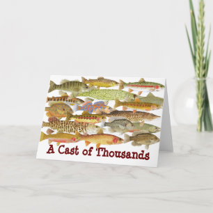 Een cast van duizenden - Humorous Fish Kaart