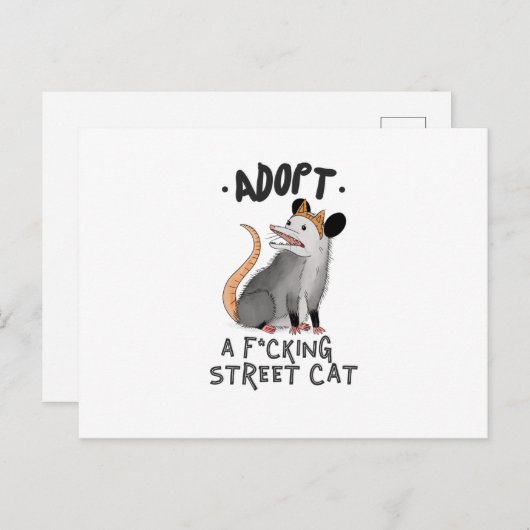 EEN CAT F*CKING STREET BRIEFKAART (Voorkant / Achterkant)