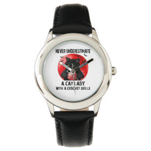 Een Cat Lady Kind Bekijk de geboorte cadeau voor j Horloge