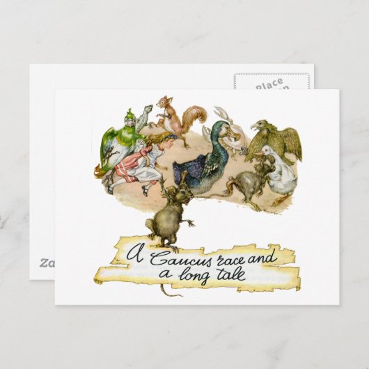 Een caucus race en een lang verhaal briefkaart (Voorkant / Achterkant)