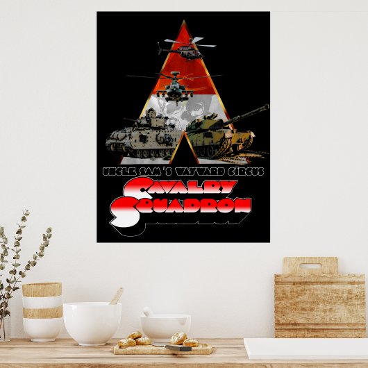 Een Cav Squadron retro film gestileerd poster (Keuken)