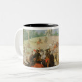 Een cavalerie gevecht tweekleurige koffiemok (Voorkant links)
