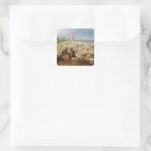 Een cavalerie gevecht vierkante sticker (Tas)