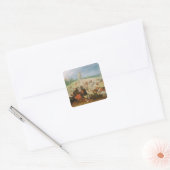 Een cavalerie gevecht vierkante sticker (Envelop)