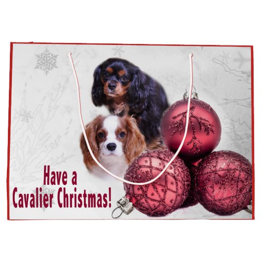 Een Cavalier kerstfeest! CKCS Cadeautas (Achterkant)