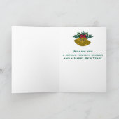 Een cello van Kerstmis voegt Traditionele Naam en Feestdagen Kaart (Binnen)