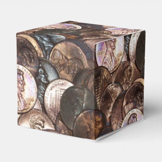 Eén cent Penny Spread Background Bedankdoosjes (Achterkant)