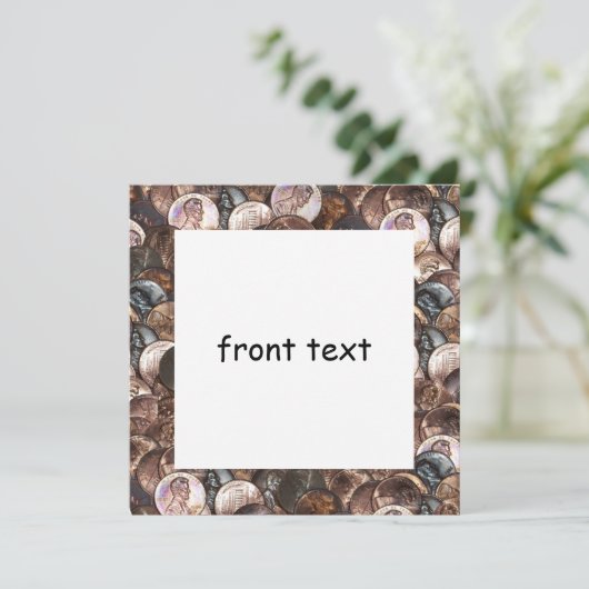 Eén cent Penny Spread Background Kaart (Staand voorkant)