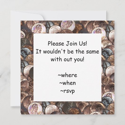 Eén cent Penny Spread Background Kaart (Achterkant)