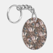 Eén cent Penny Spread Background Sleutelhanger (Voorkant Links)