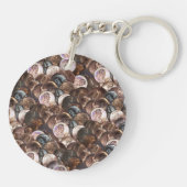 Eén cent Penny Spread Background Sleutelhanger (Achterkant)