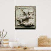 Een centrale triomfering over een laptop poster (Keuken)