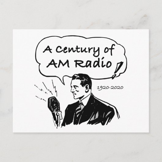 Een centrum van de radio-omroep AM Briefkaart (Voorkant)