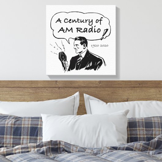 Een centrum van de radio-omroep AM Canvas Afdruk (Insitu (Slaapkamer))