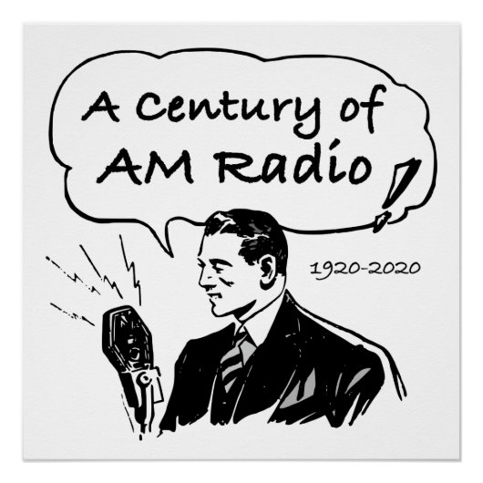 Een centrum van de radio-omroep AM Poster (Voorkant)