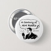 Een centrum van de radio-omroep AM Ronde Button 5,7 Cm (Voorkant /achterkant)