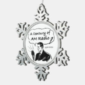 Een centrum van de radio-omroep AM Tin Sneeuwvlok Ornament (Rechts)