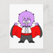 Een Ceratops dinosaurus verkleed als graaf Dracula Briefkaart (Voorkant)