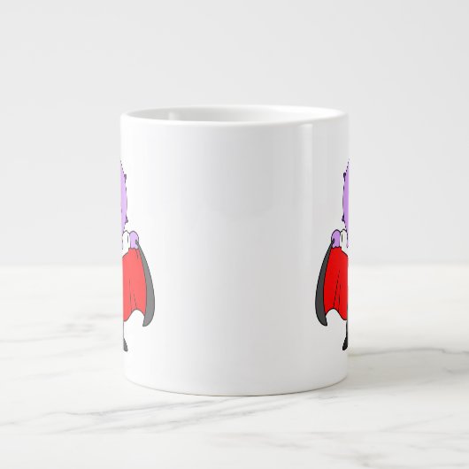 Een Ceratops dinosaurus verkleed als graaf Dracula Grote Koffiekop (Voorkant)